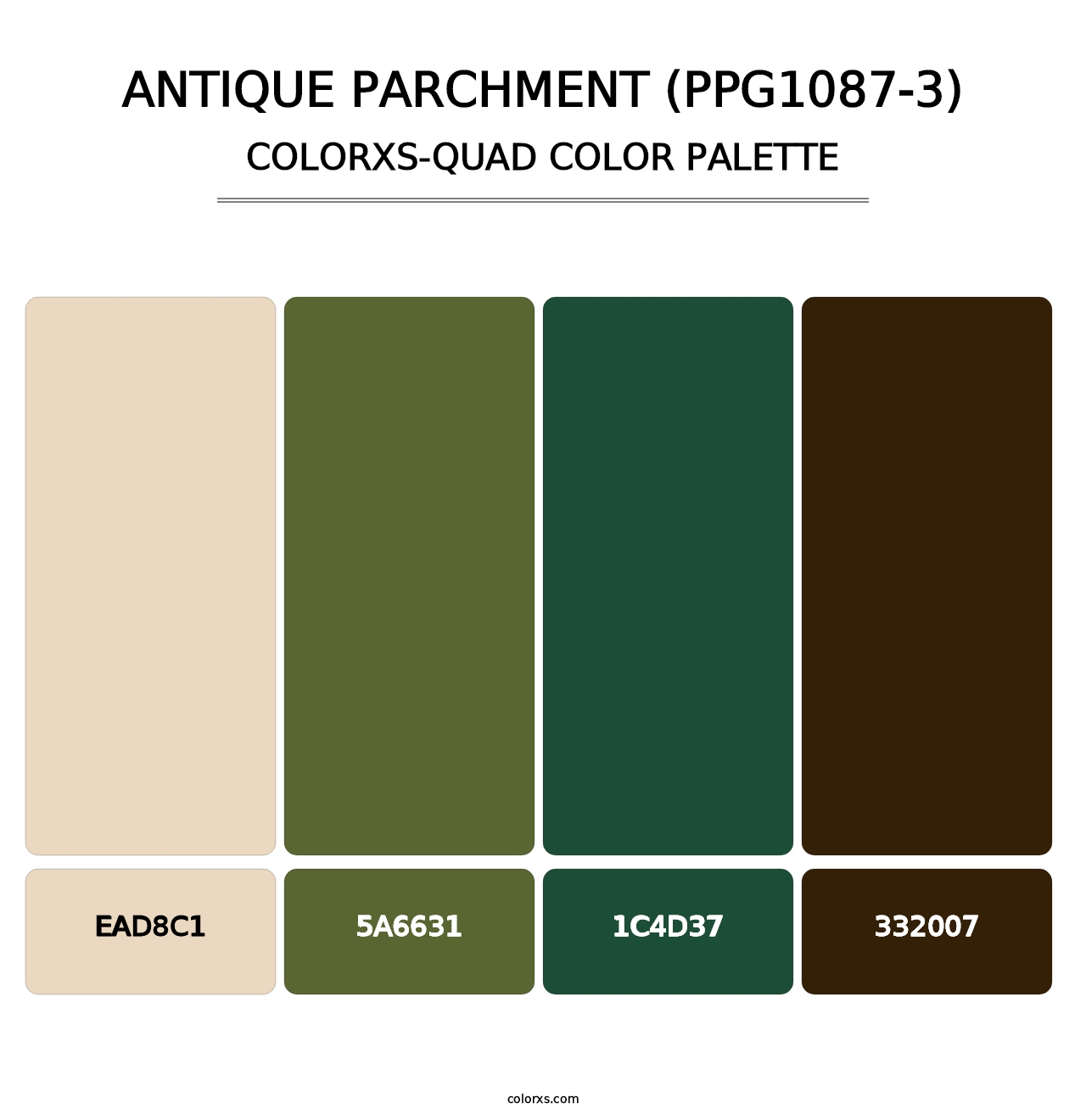 Antique Parchment (PPG1087-3) - Colorxs Quad Palette