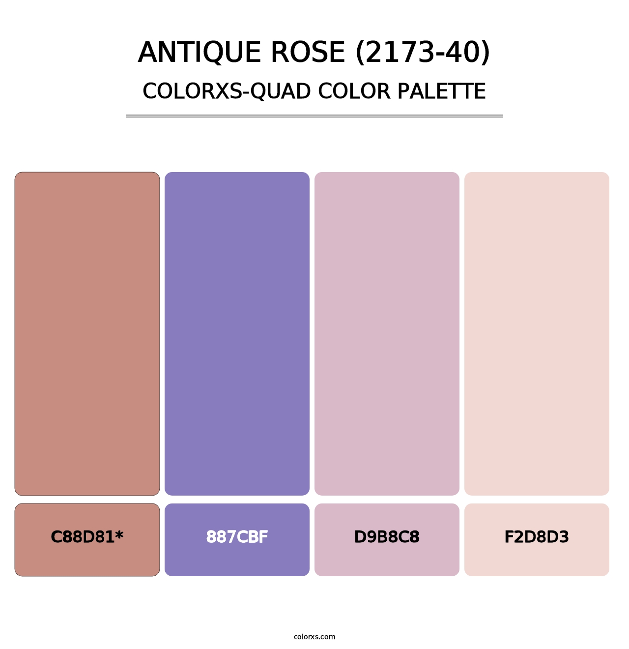 Antique Rose (2173-40) - Colorxs Quad Palette