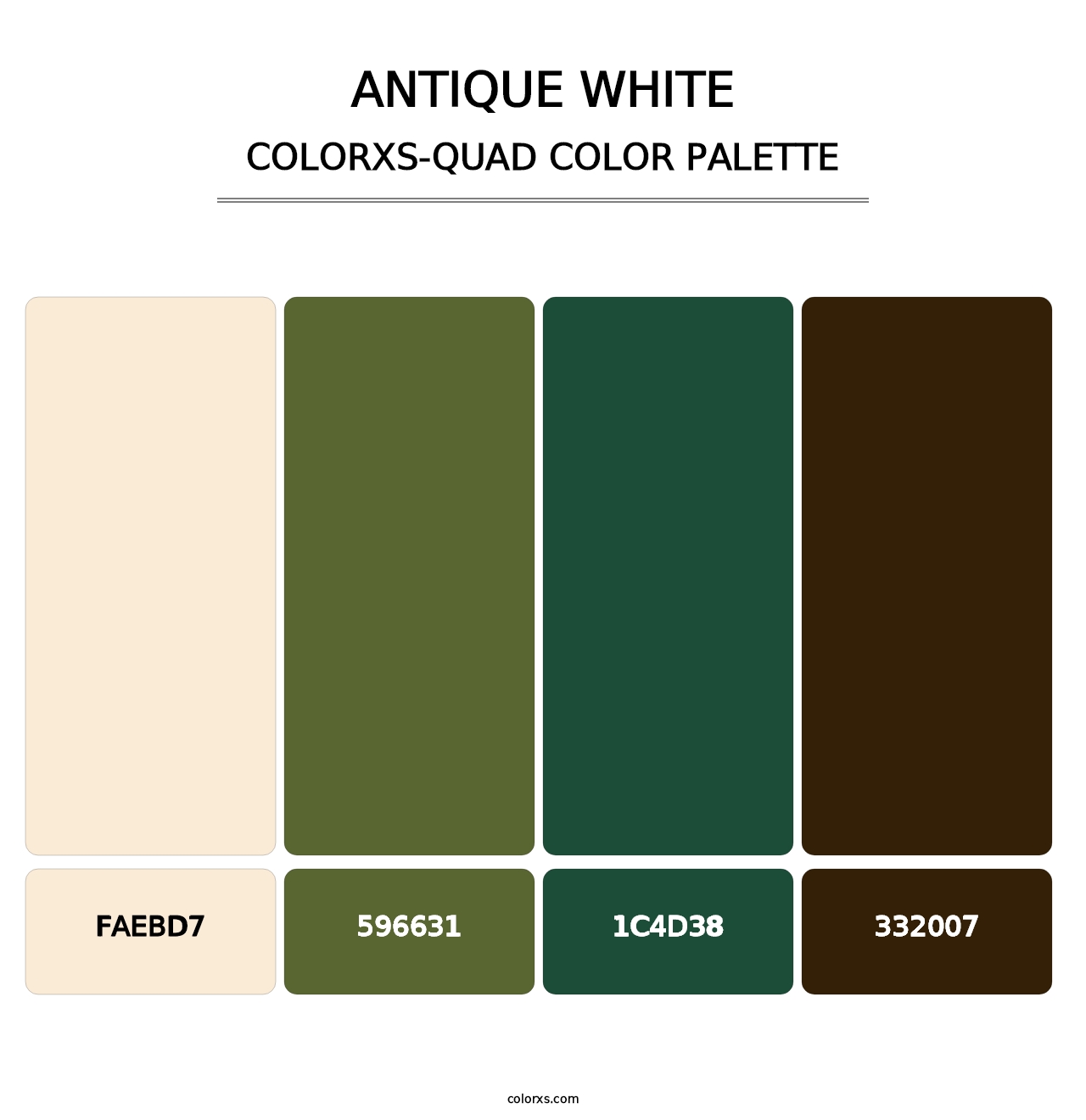Antique White - Colorxs Quad Palette