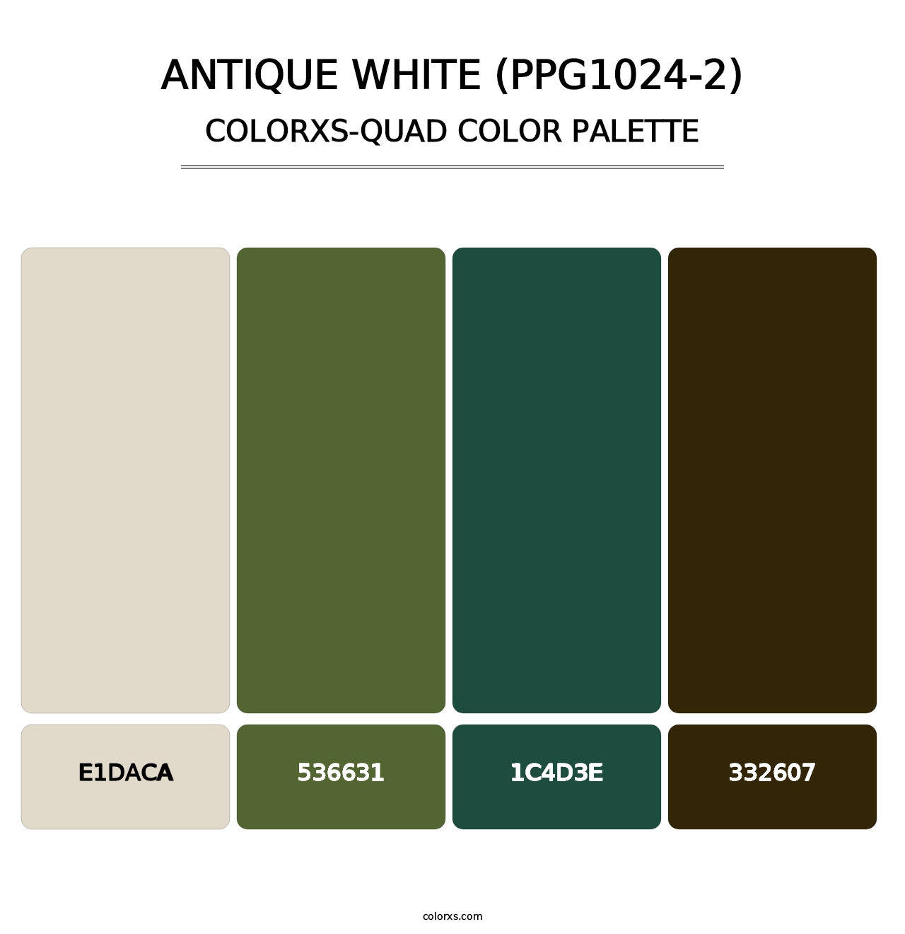 Antique White (PPG1024-2) - Colorxs Quad Palette