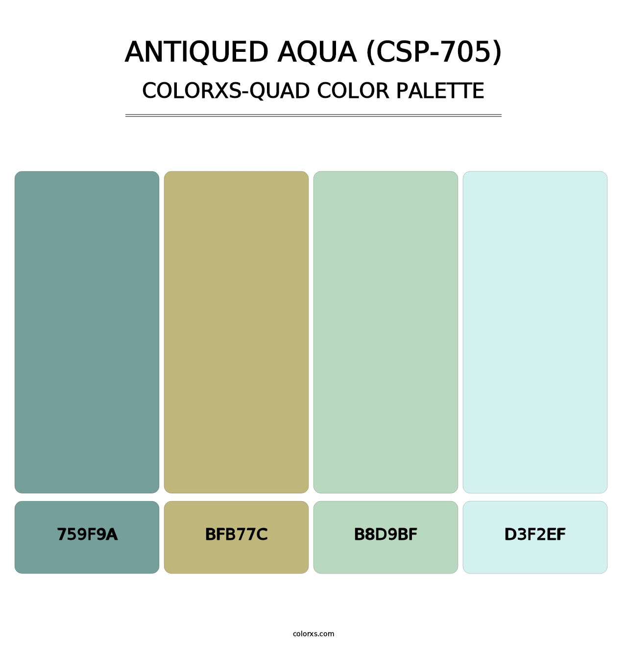 Antiqued Aqua (CSP-705) - Colorxs Quad Palette