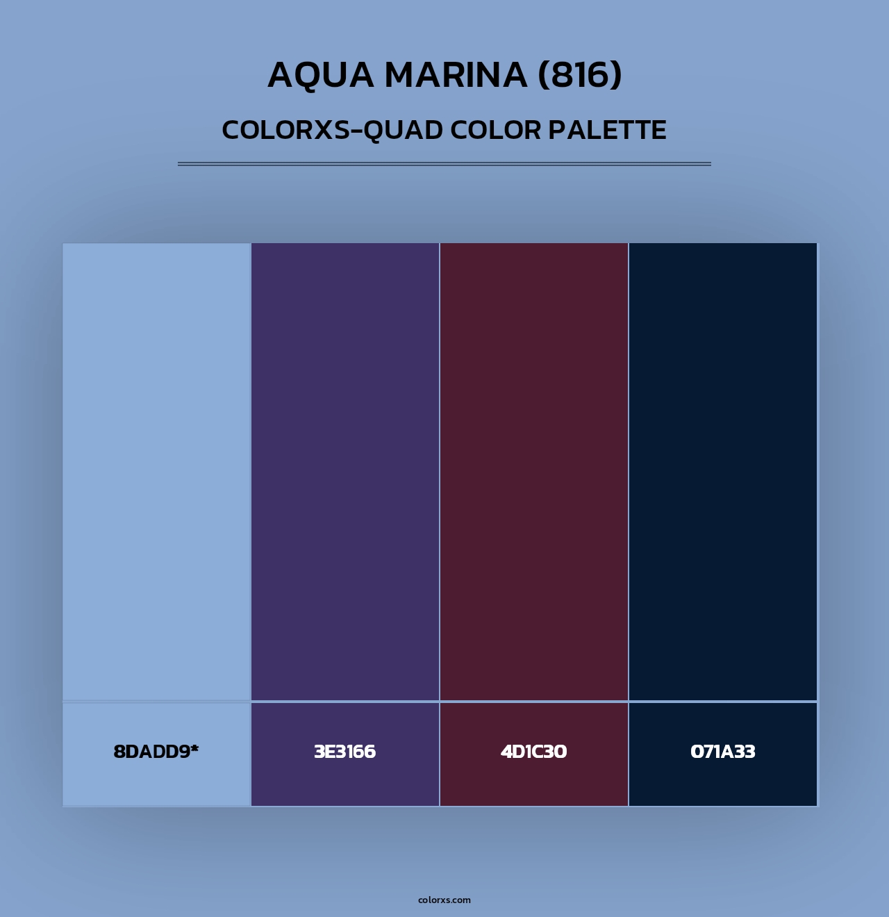 Aqua Marina (816) - Colorxs Quad Palette