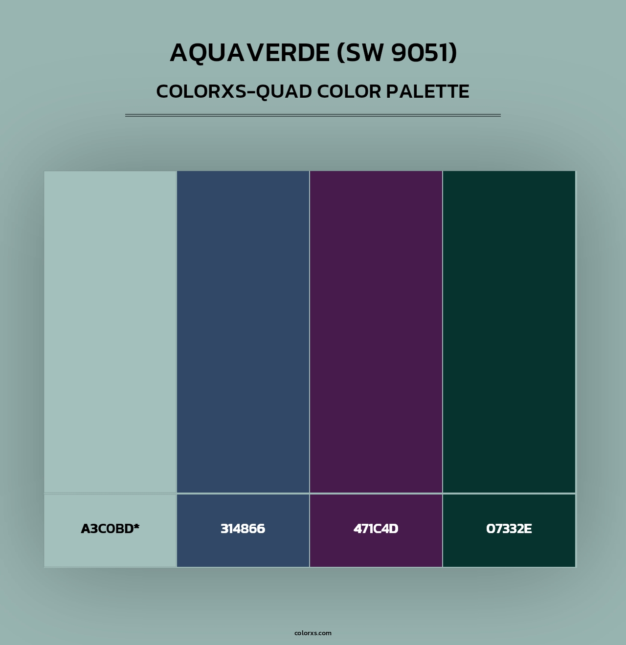 Aquaverde (SW 9051) - Colorxs Quad Palette