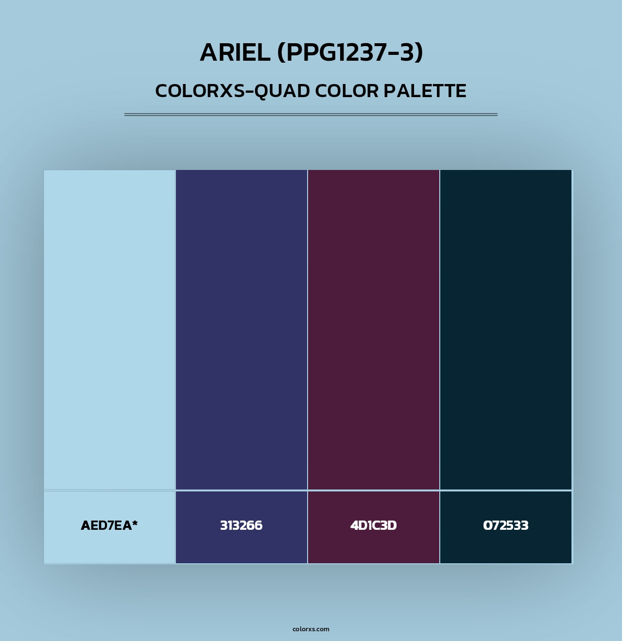 Ariel (PPG1237-3) - Colorxs Quad Palette