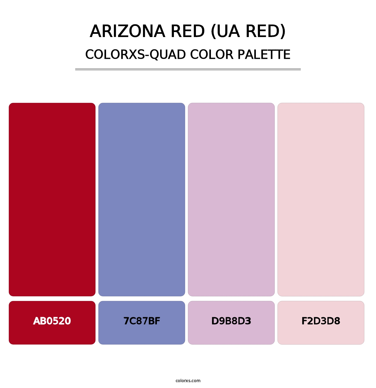 Arizona Red (UA Red) - Colorxs Quad Palette