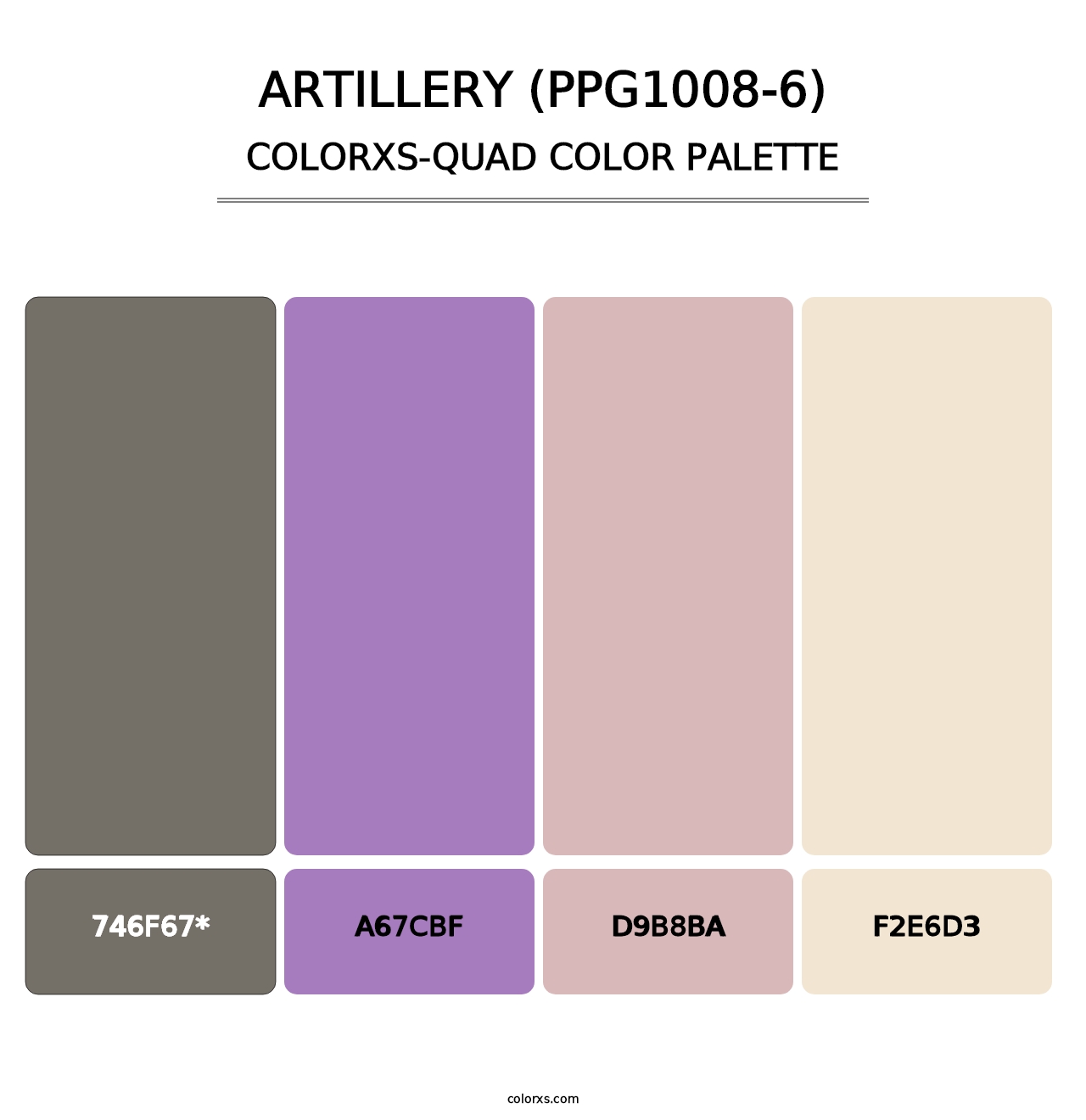 Artillery (PPG1008-6) - Colorxs Quad Palette
