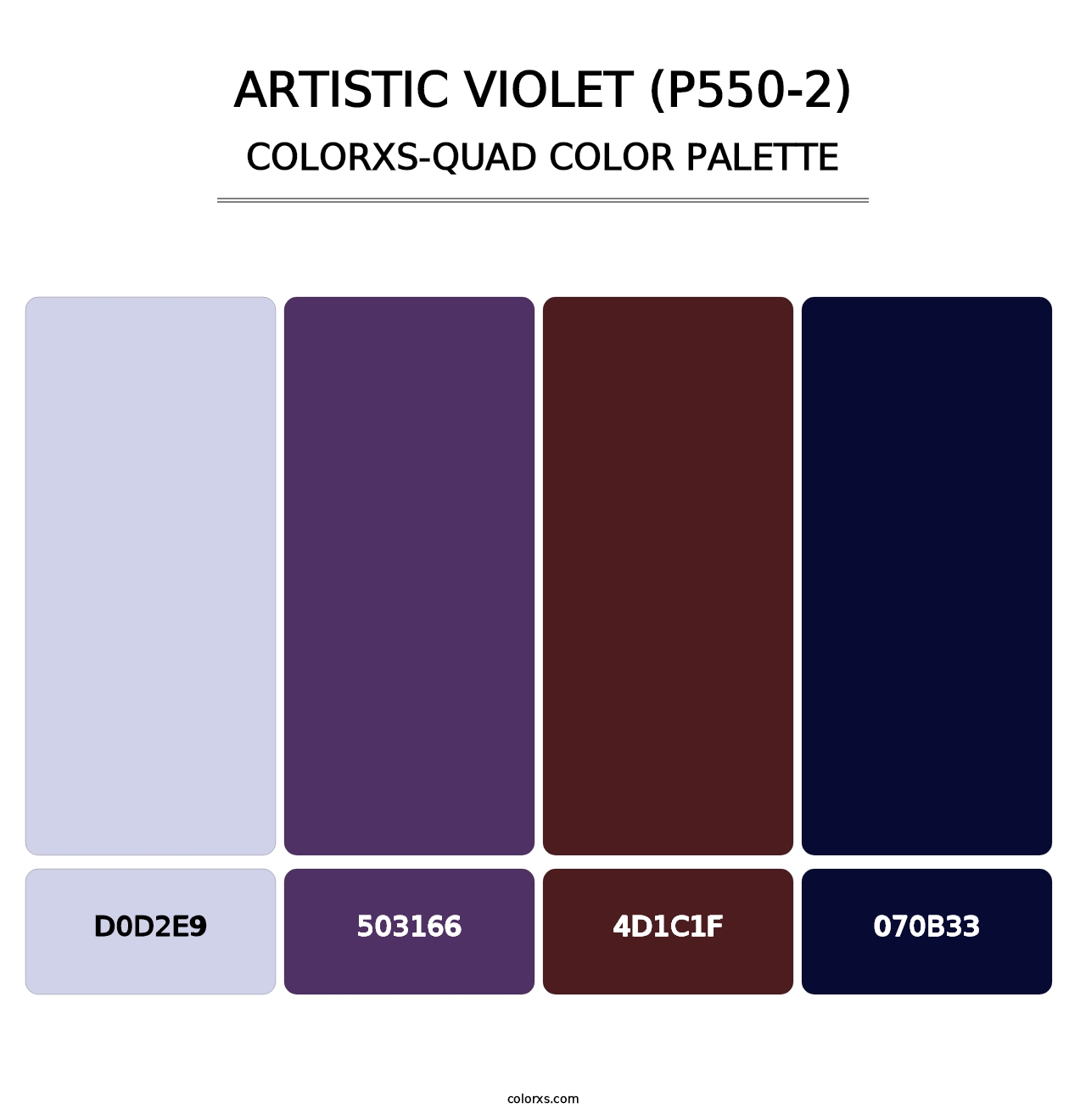 Artistic Violet (P550-2) - Colorxs Quad Palette