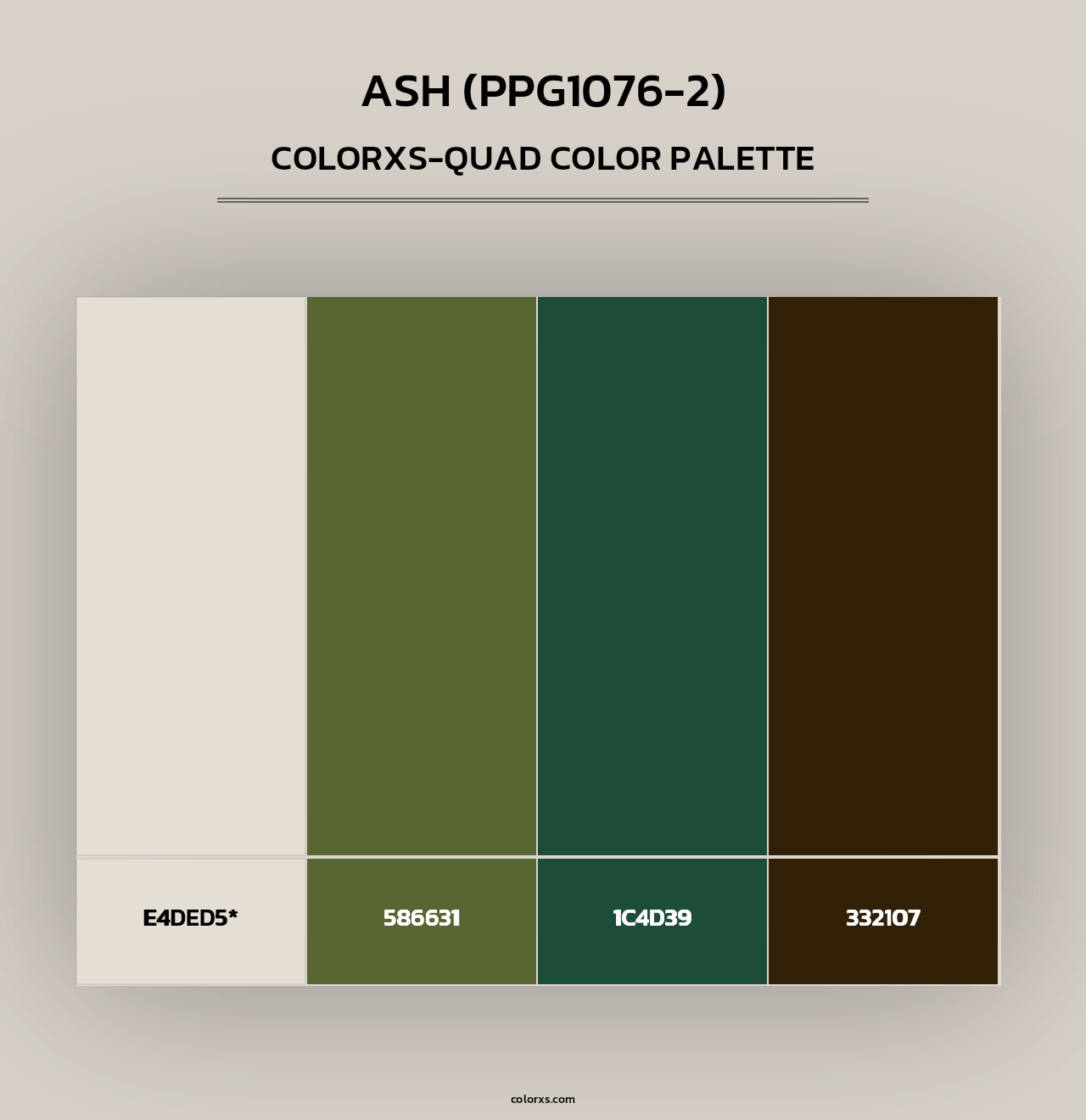 Ash (PPG1076-2) - Colorxs Quad Palette