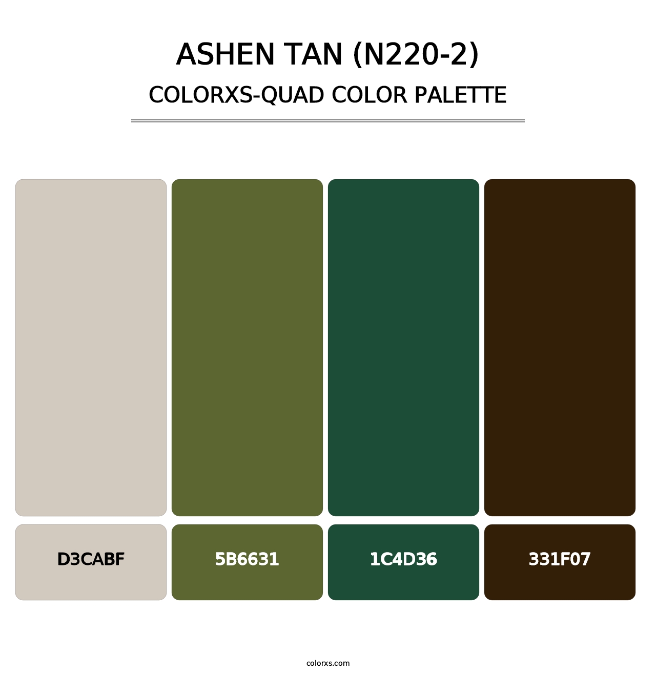 Ashen Tan (N220-2) - Colorxs Quad Palette