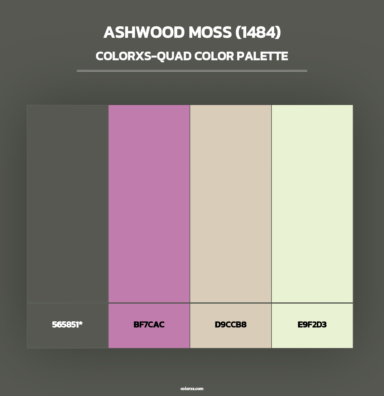Ashwood Moss (1484) - Colorxs Quad Palette