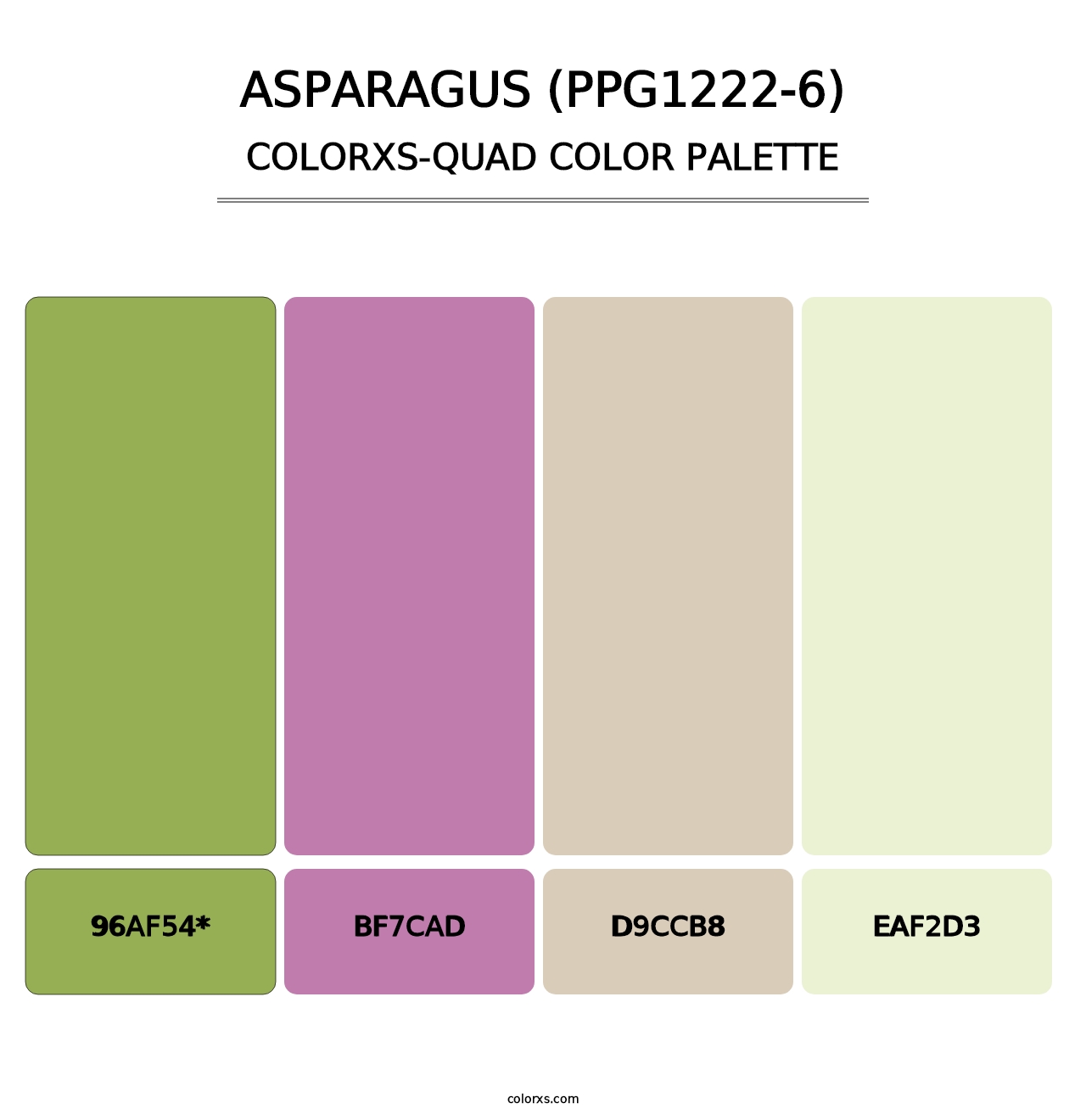 Asparagus (PPG1222-6) - Colorxs Quad Palette