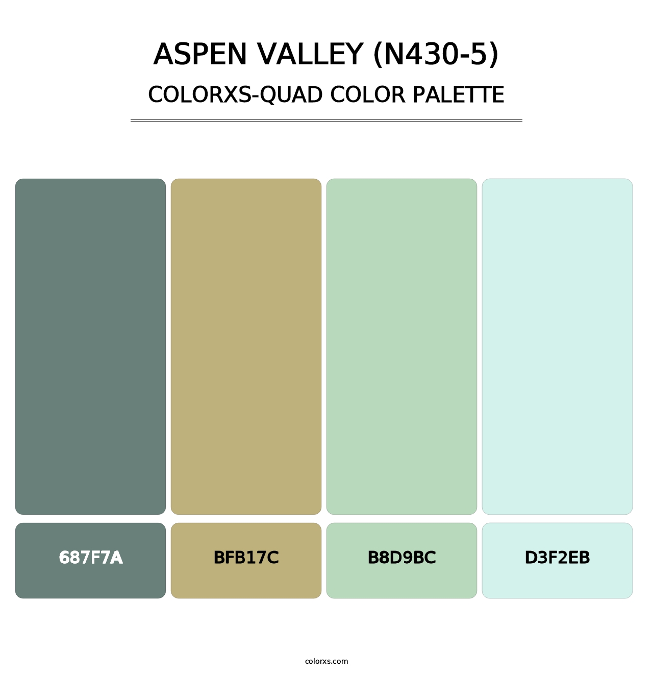 Aspen Valley (N430-5) - Colorxs Quad Palette