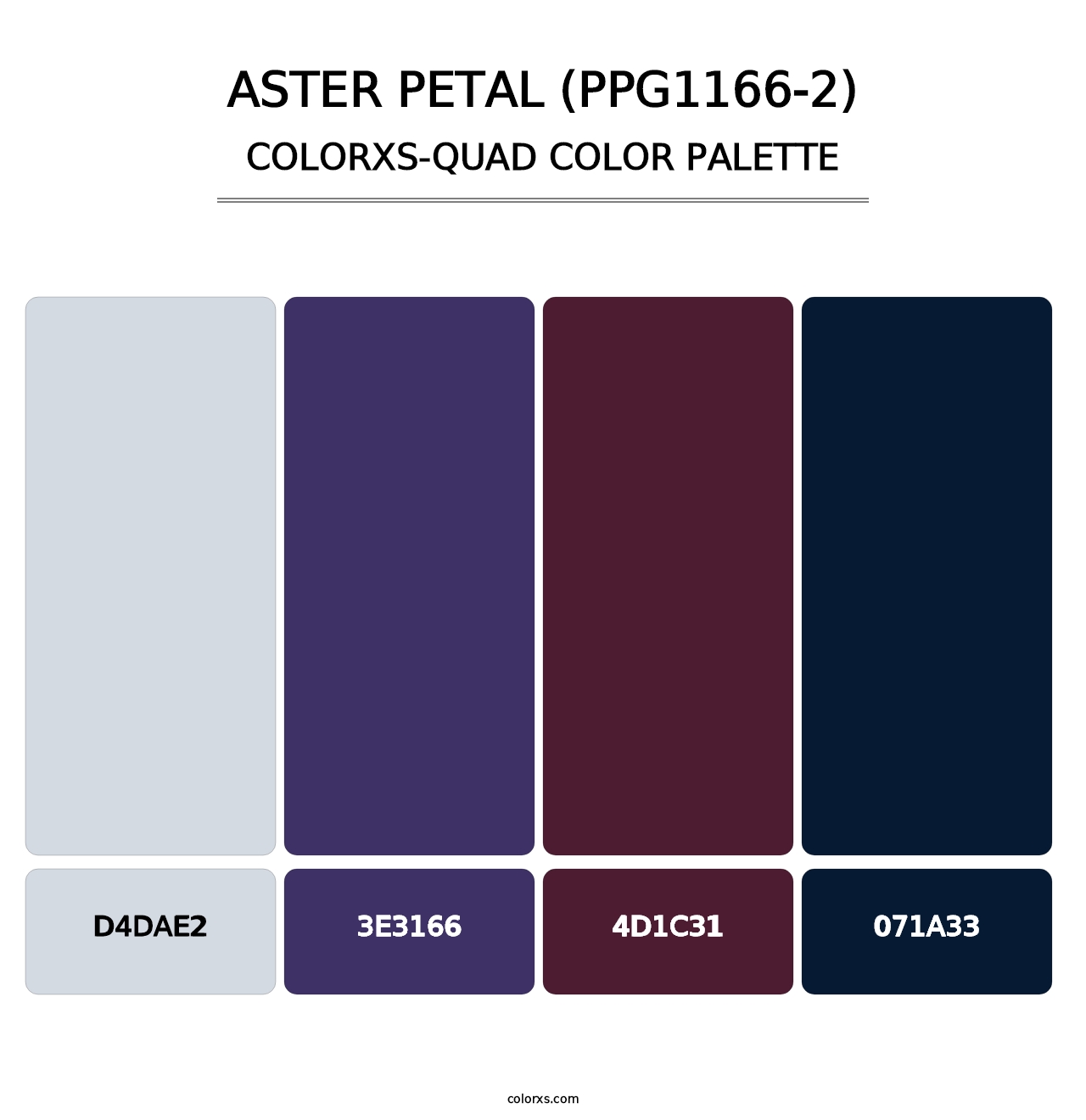 Aster Petal (PPG1166-2) - Colorxs Quad Palette