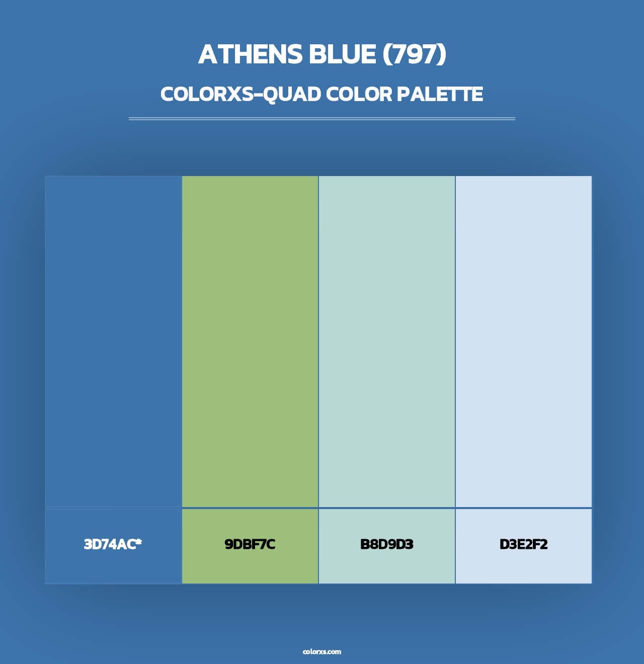 Athens Blue (797) - Colorxs Quad Palette