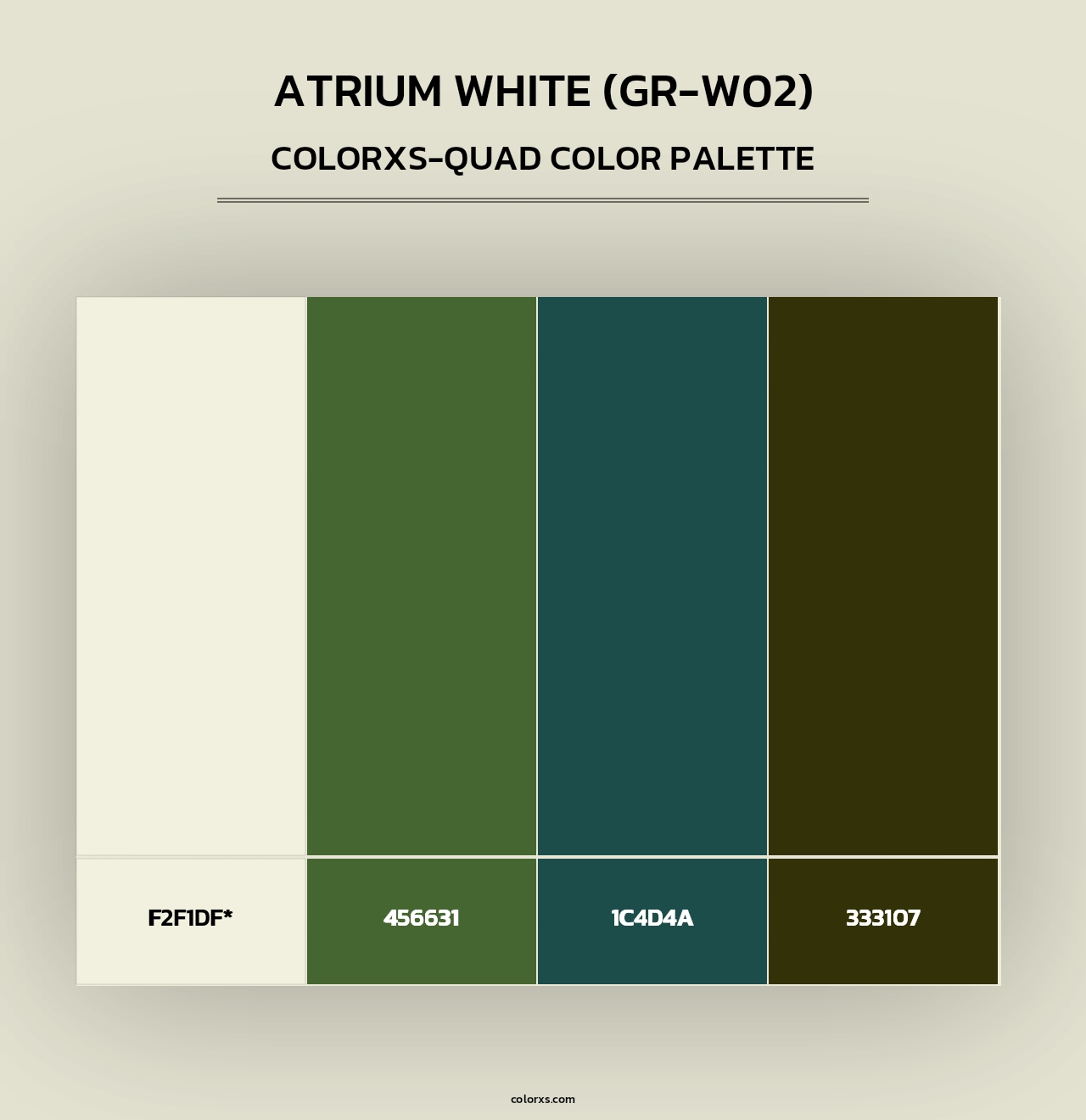 Atrium White (GR-W02) - Colorxs Quad Palette