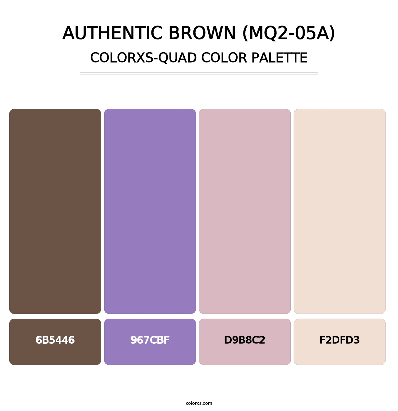 Authentic Brown (MQ2-05A) - Colorxs Quad Palette