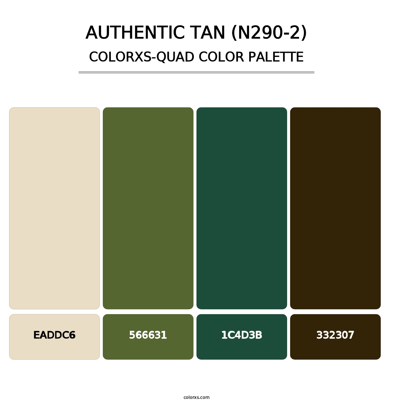 Authentic Tan (N290-2) - Colorxs Quad Palette