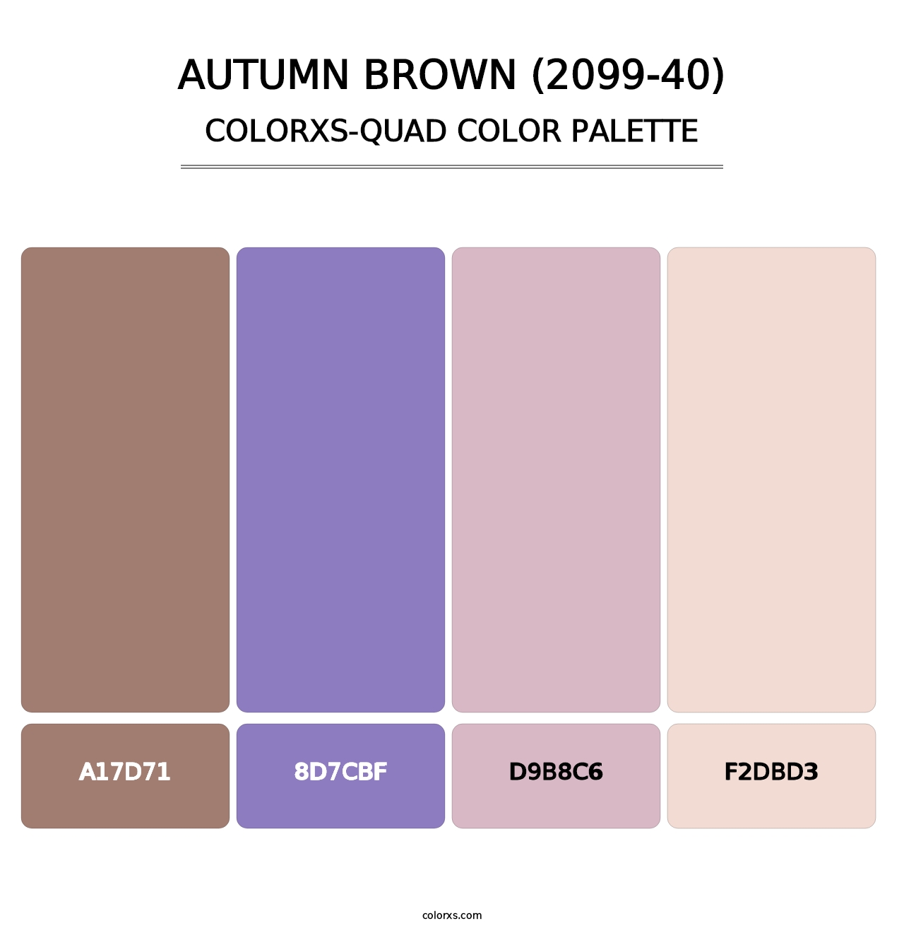 Autumn Brown (2099-40) - Colorxs Quad Palette