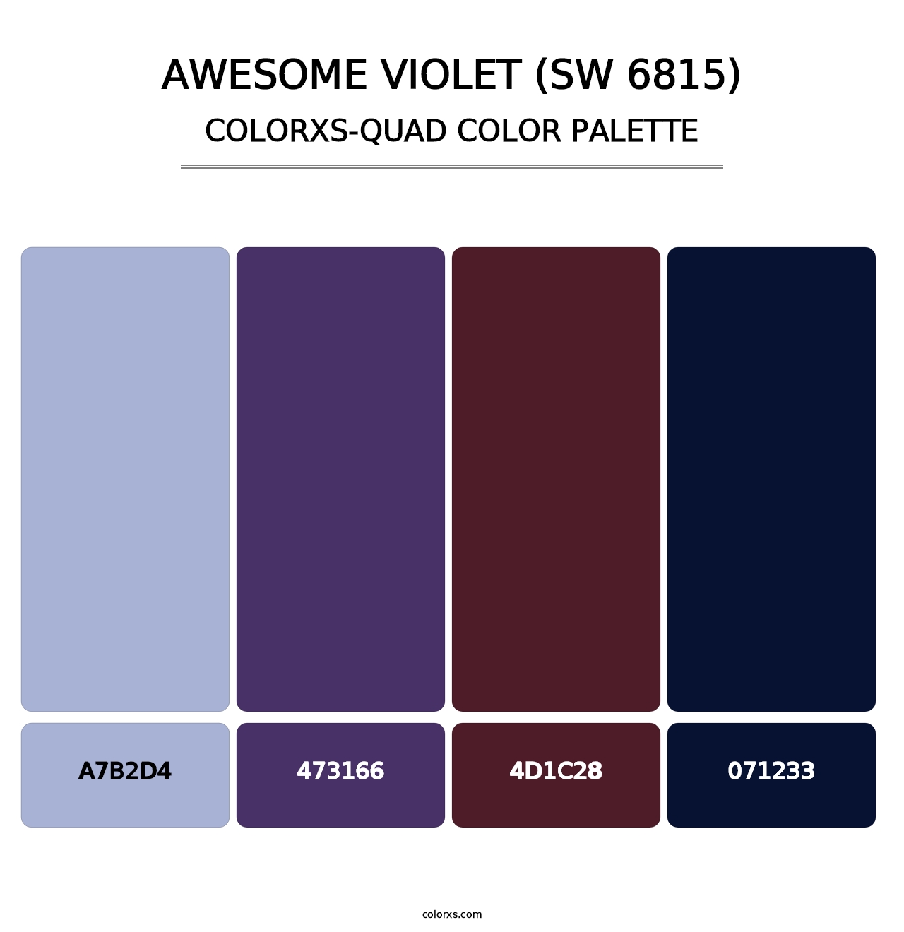 Awesome Violet (SW 6815) - Colorxs Quad Palette