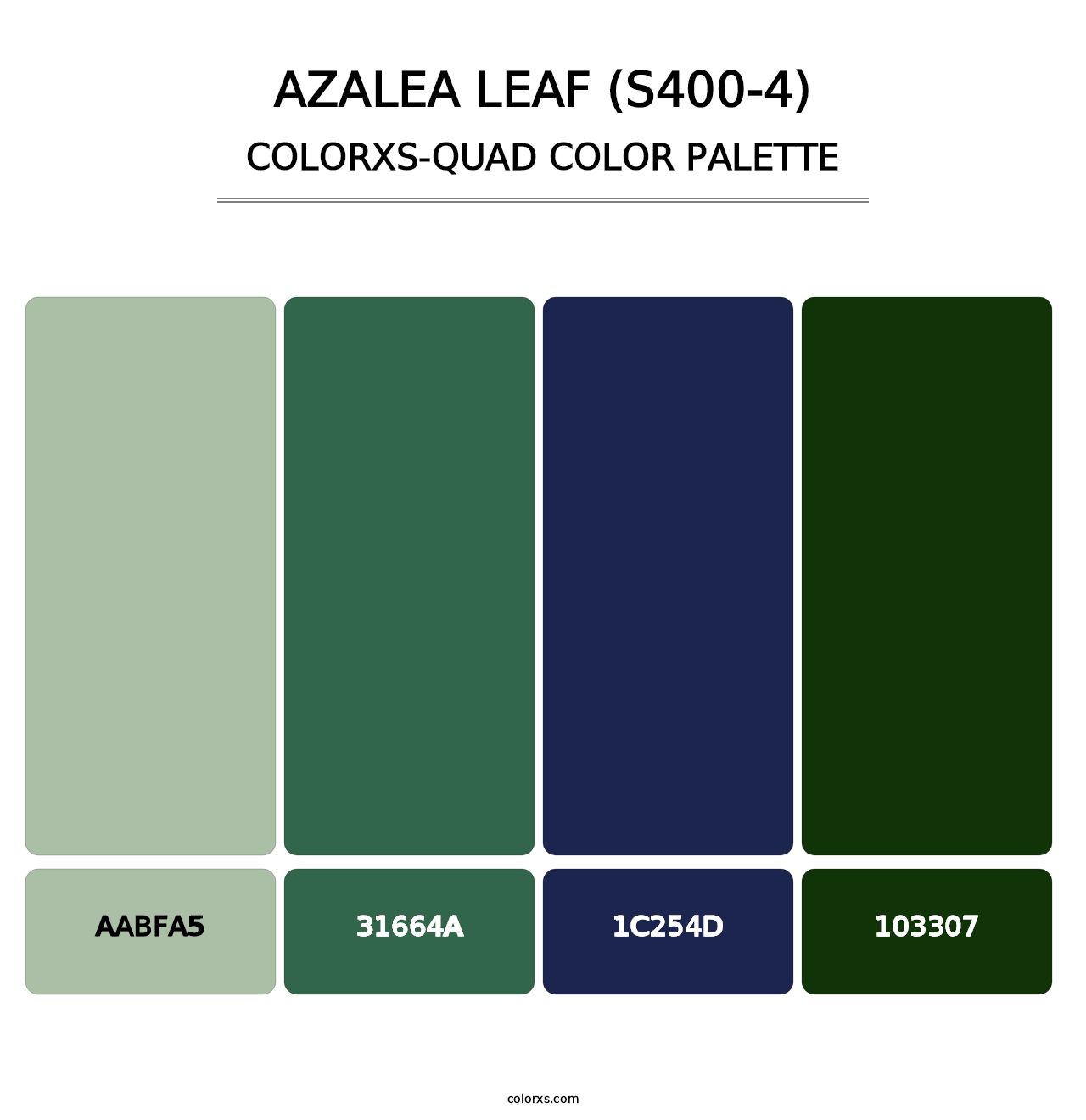Azalea Leaf (S400-4) - Colorxs Quad Palette