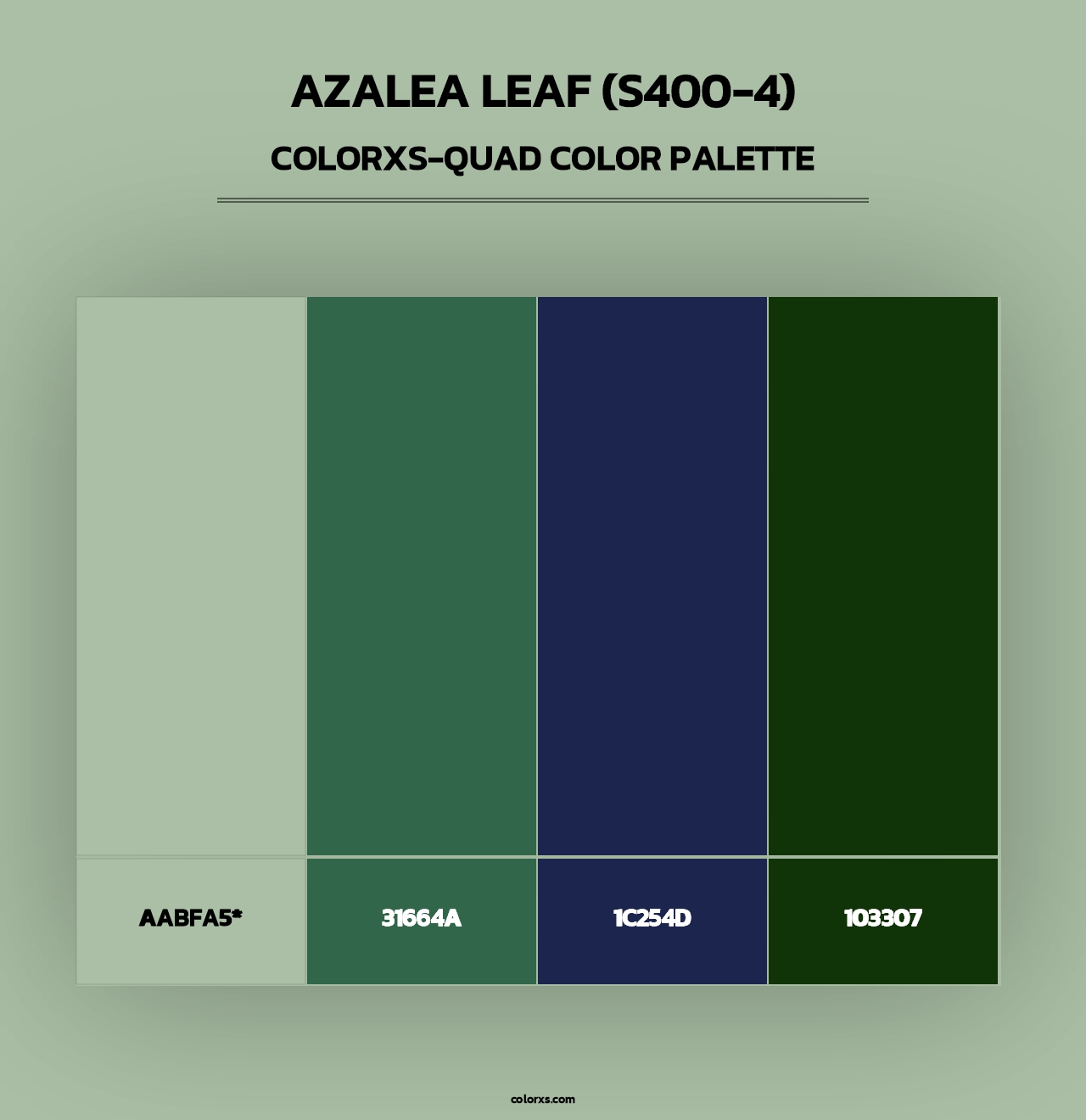 Azalea Leaf (S400-4) - Colorxs Quad Palette