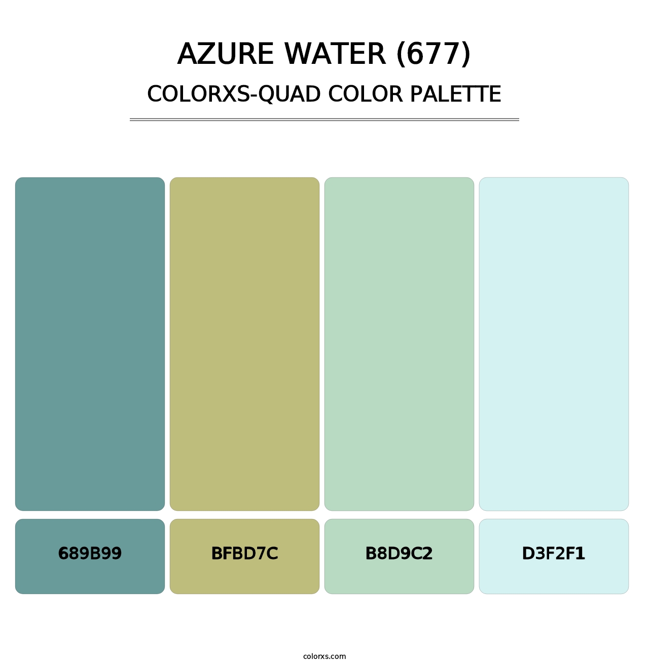 Azure Water (677) - Colorxs Quad Palette