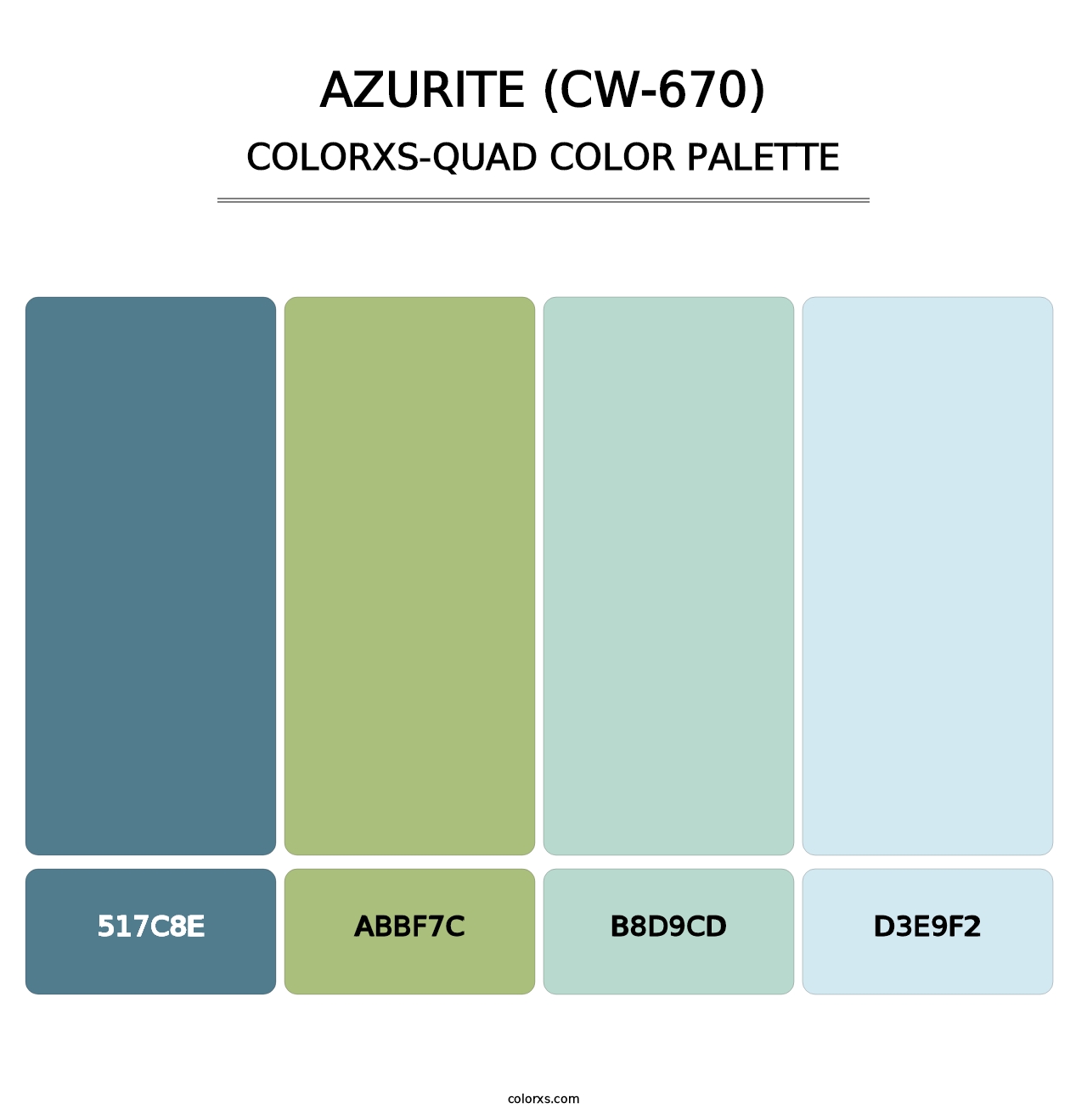 Azurite (CW-670) - Colorxs Quad Palette