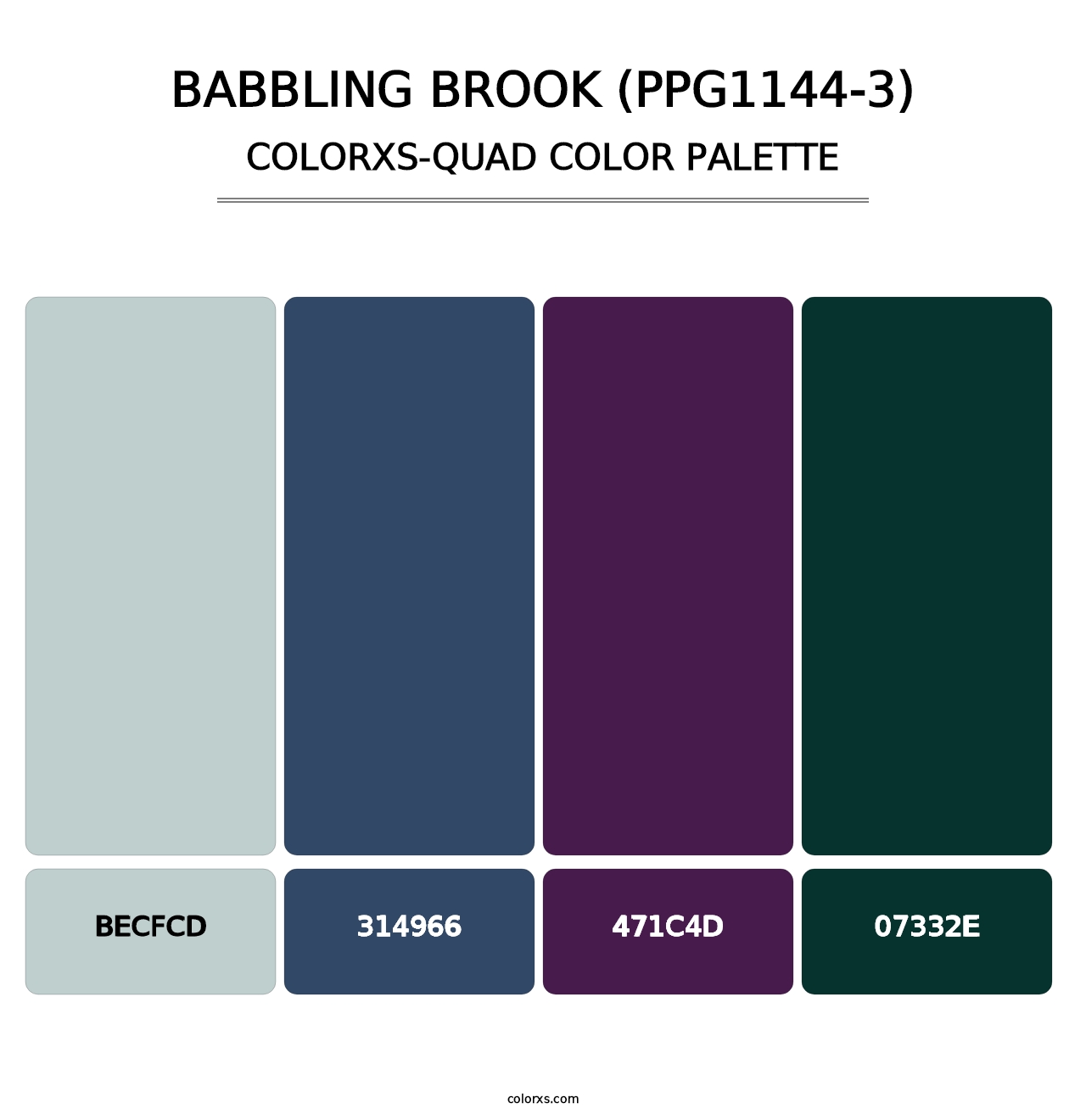 Babbling Brook (PPG1144-3) - Colorxs Quad Palette