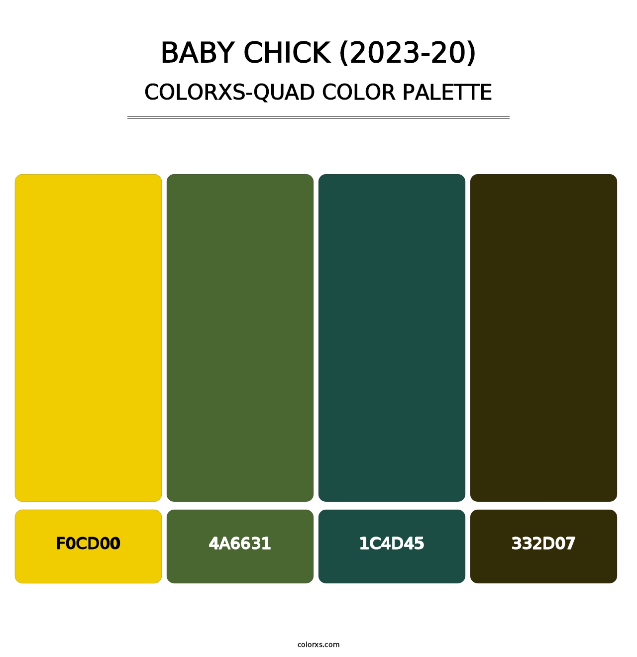 Baby Chick (2023-20) - Colorxs Quad Palette