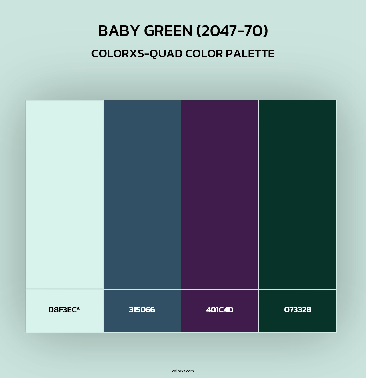 Baby Green (2047-70) - Colorxs Quad Palette