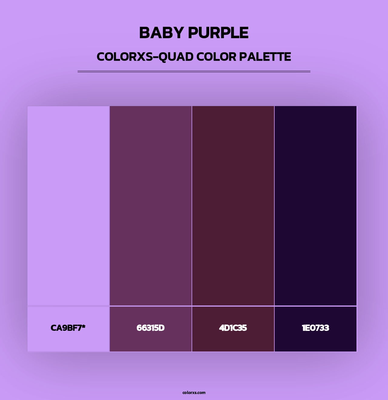 Baby Purple - Colorxs Quad Palette