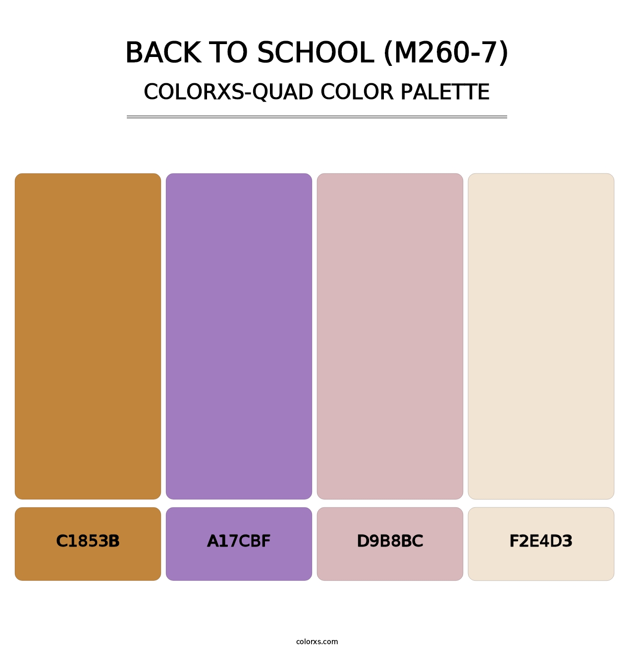 Back To School (M260-7) - Colorxs Quad Palette