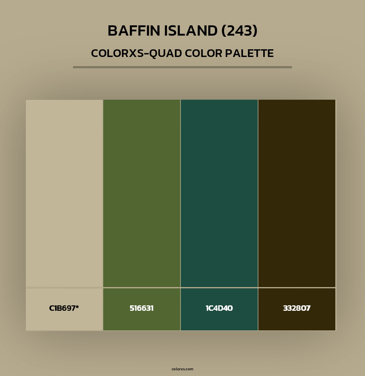 Baffin Island (243) - Colorxs Quad Palette