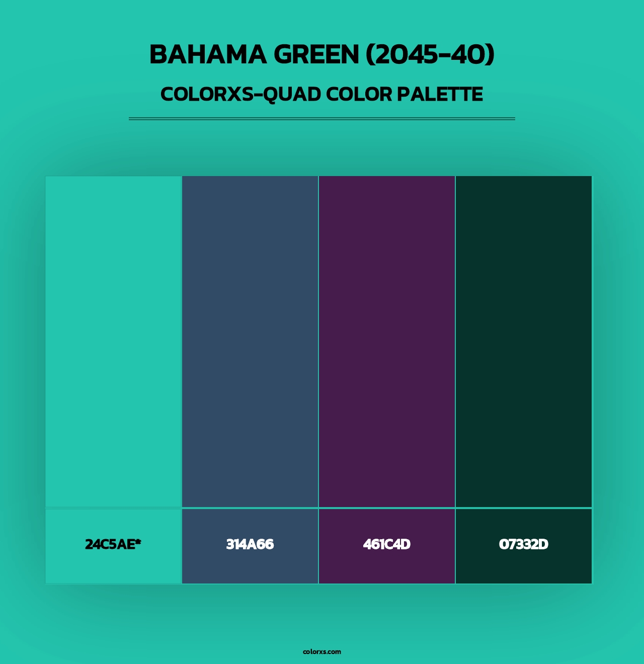 Bahama Green (2045-40) - Colorxs Quad Palette
