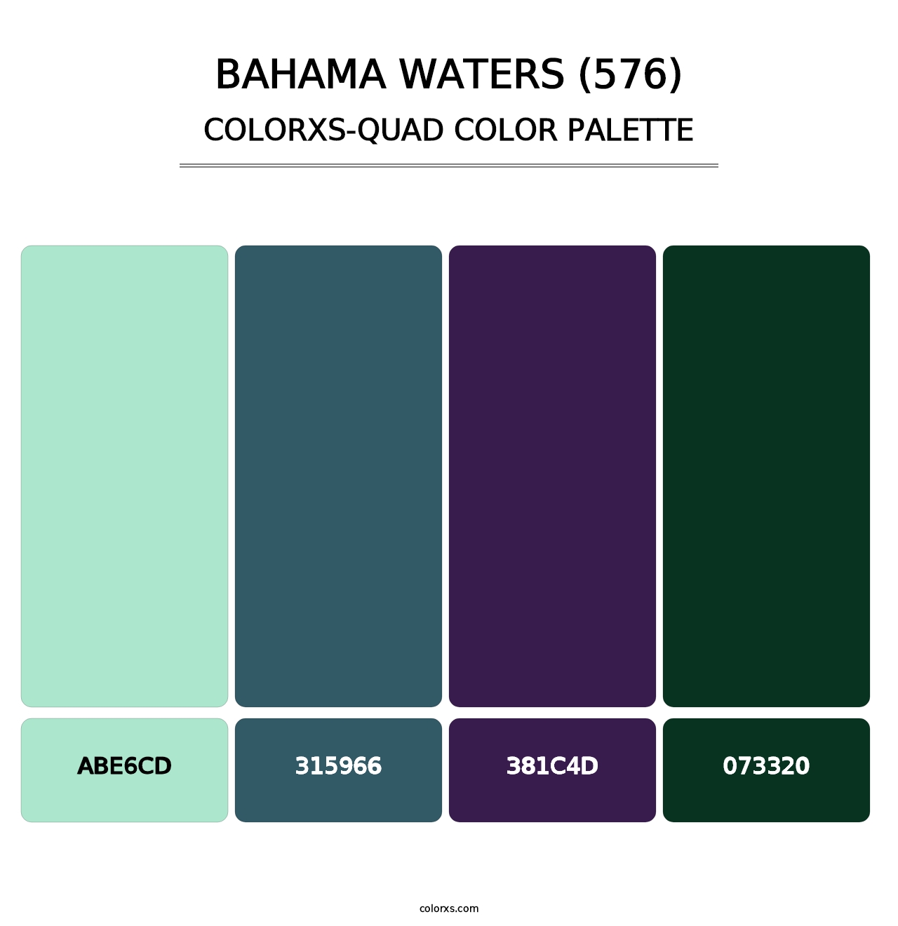 Bahama Waters (576) - Colorxs Quad Palette