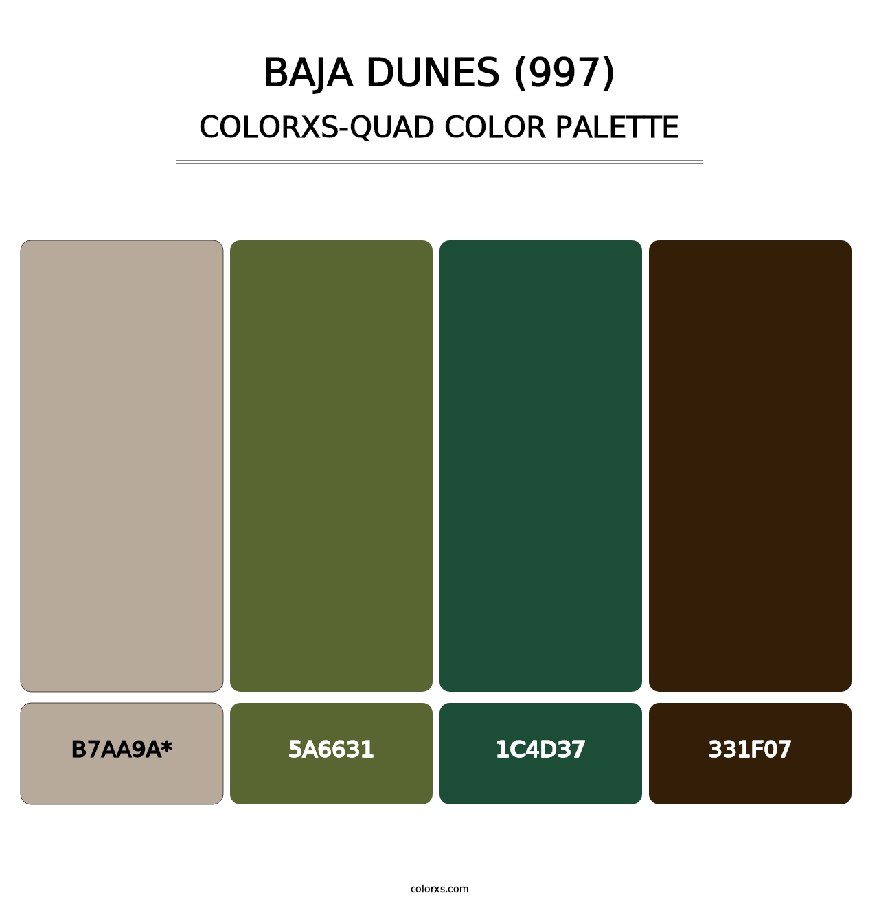 Baja Dunes (997) - Colorxs Quad Palette