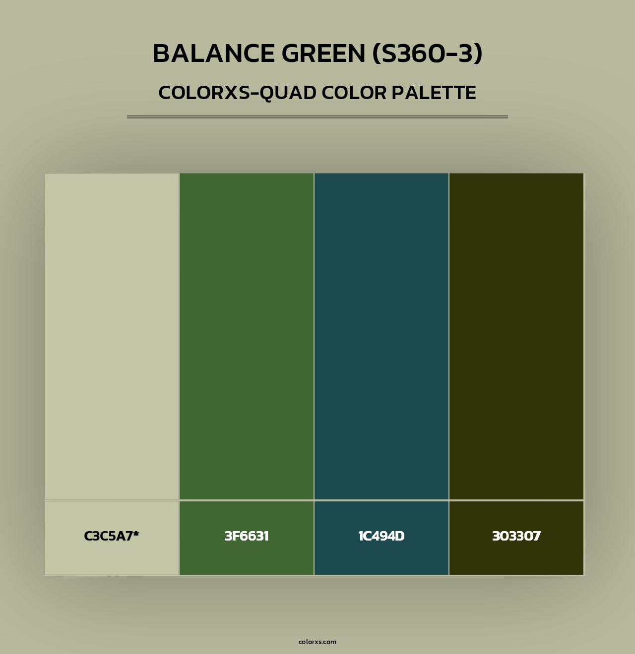 Balance Green (S360-3) - Colorxs Quad Palette