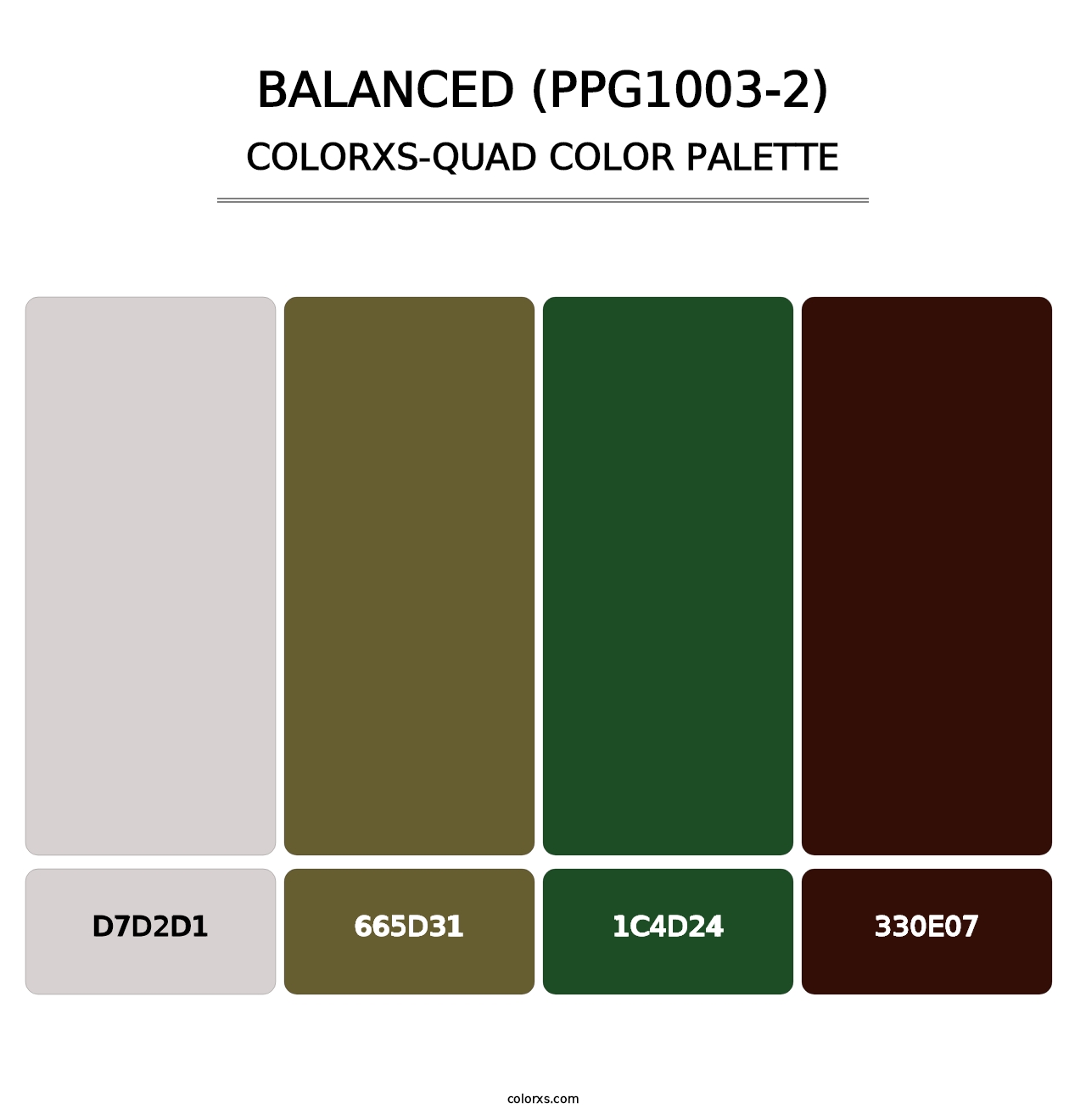 Balanced (PPG1003-2) - Colorxs Quad Palette