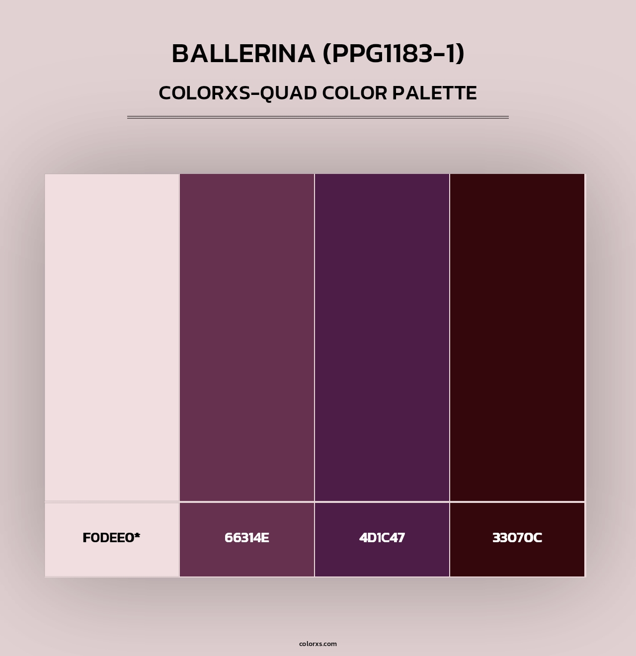 Ballerina (PPG1183-1) - Colorxs Quad Palette
