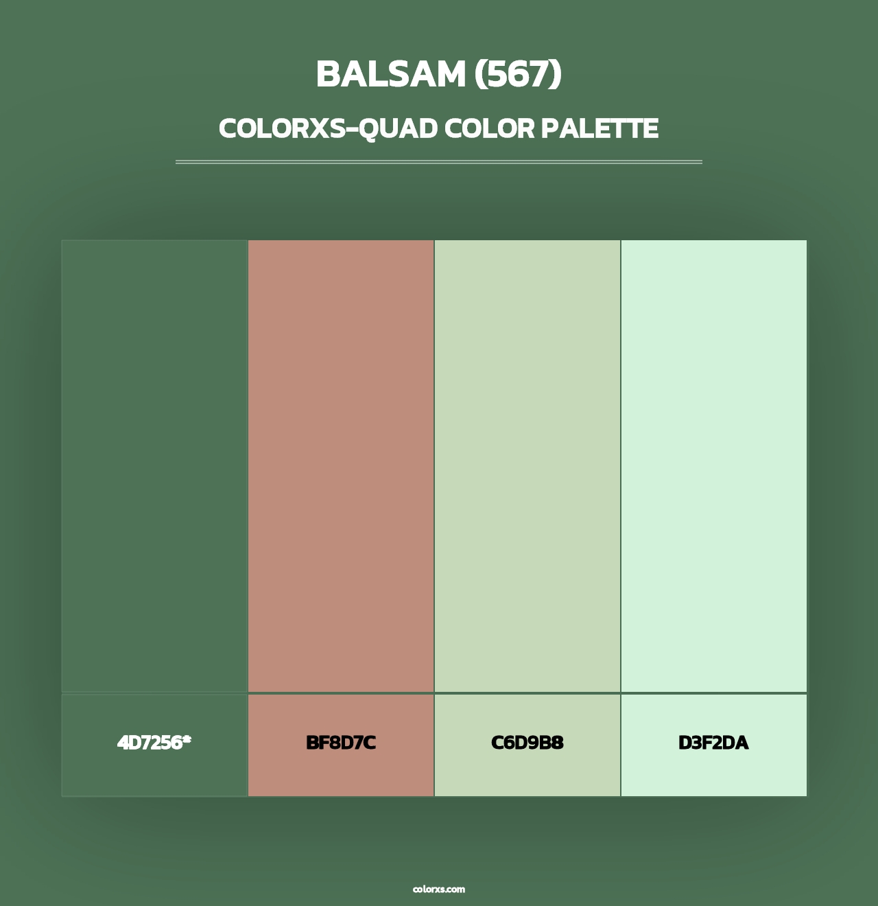 Balsam (567) - Colorxs Quad Palette