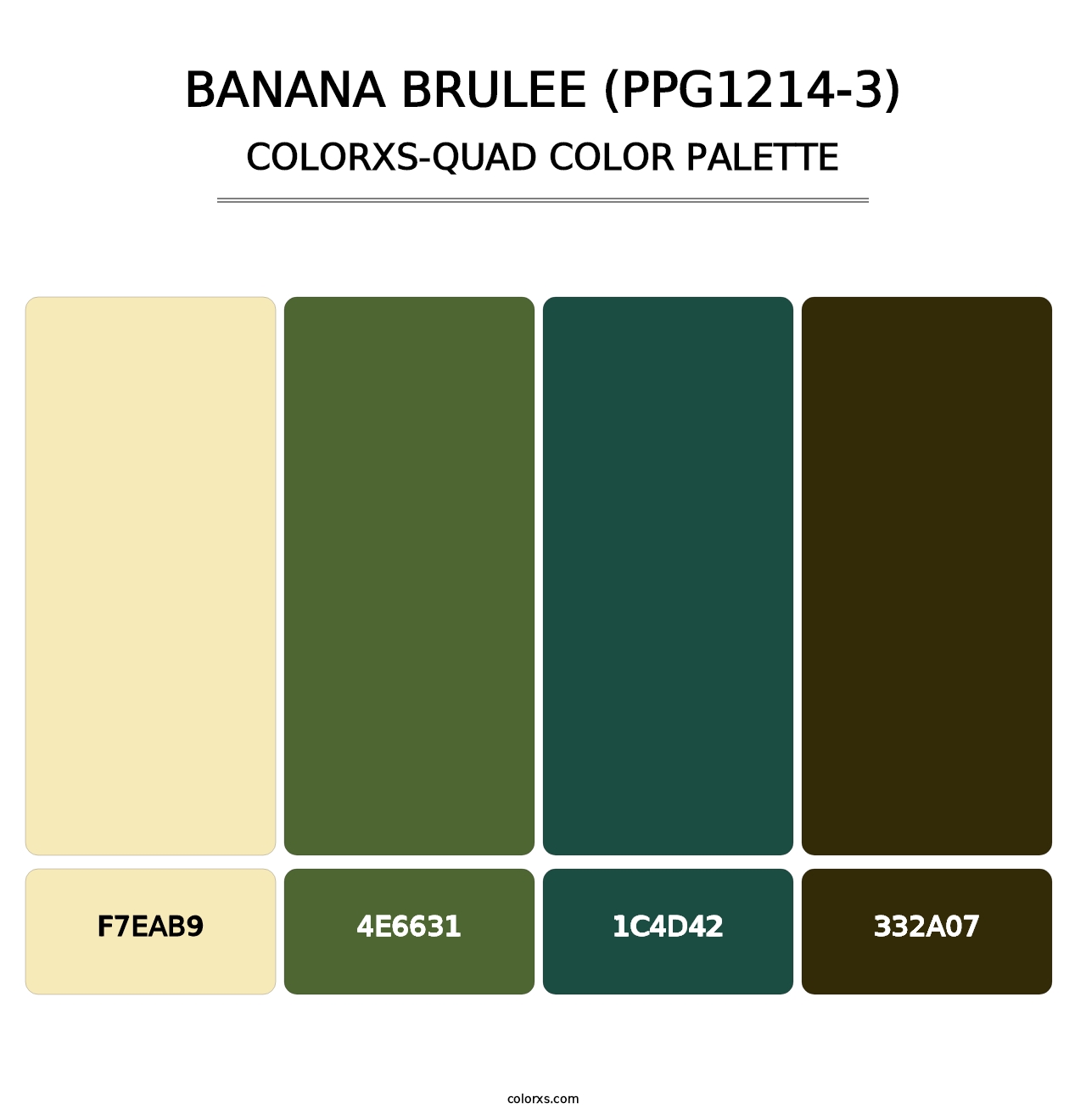 Banana Brulee (PPG1214-3) - Colorxs Quad Palette