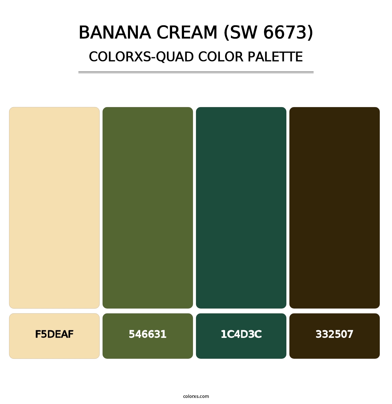 Banana Cream (SW 6673) - Colorxs Quad Palette