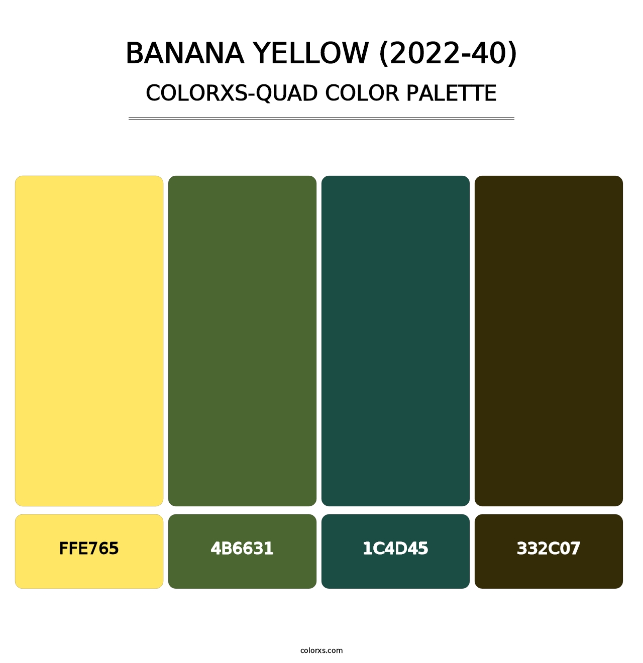 Banana Yellow (2022-40) - Colorxs Quad Palette
