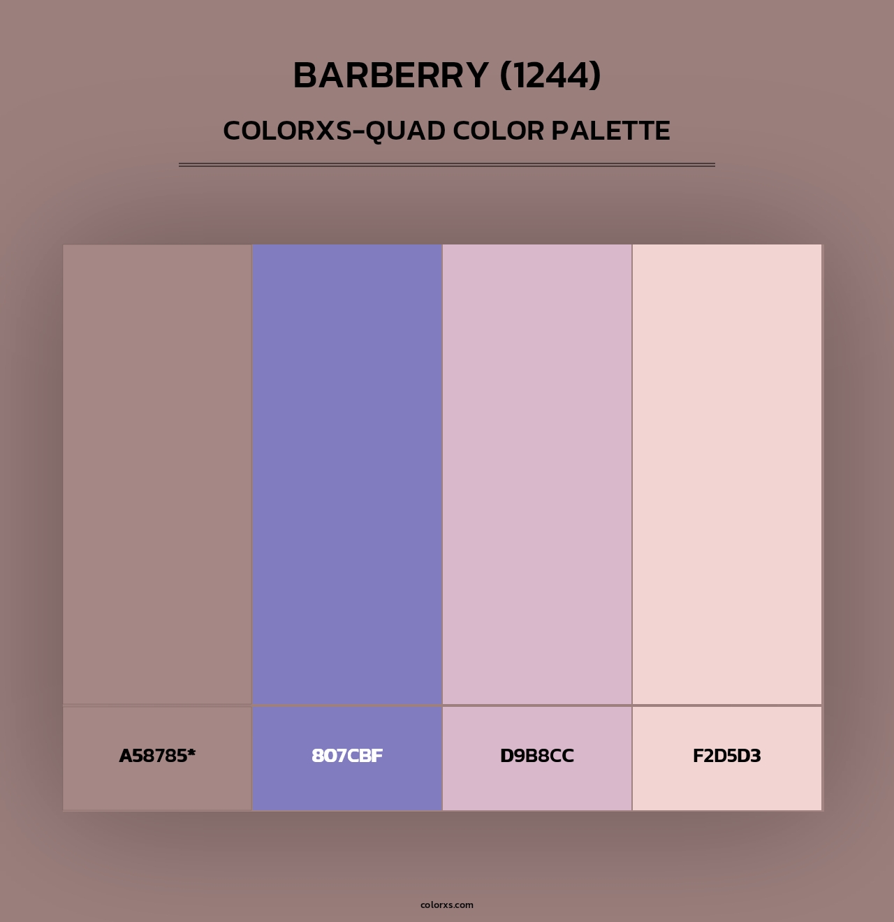 Barberry (1244) - Colorxs Quad Palette