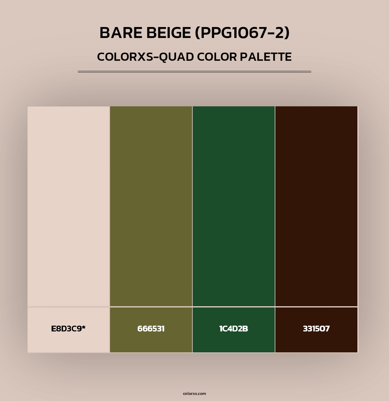 Bare Beige (PPG1067-2) - Colorxs Quad Palette