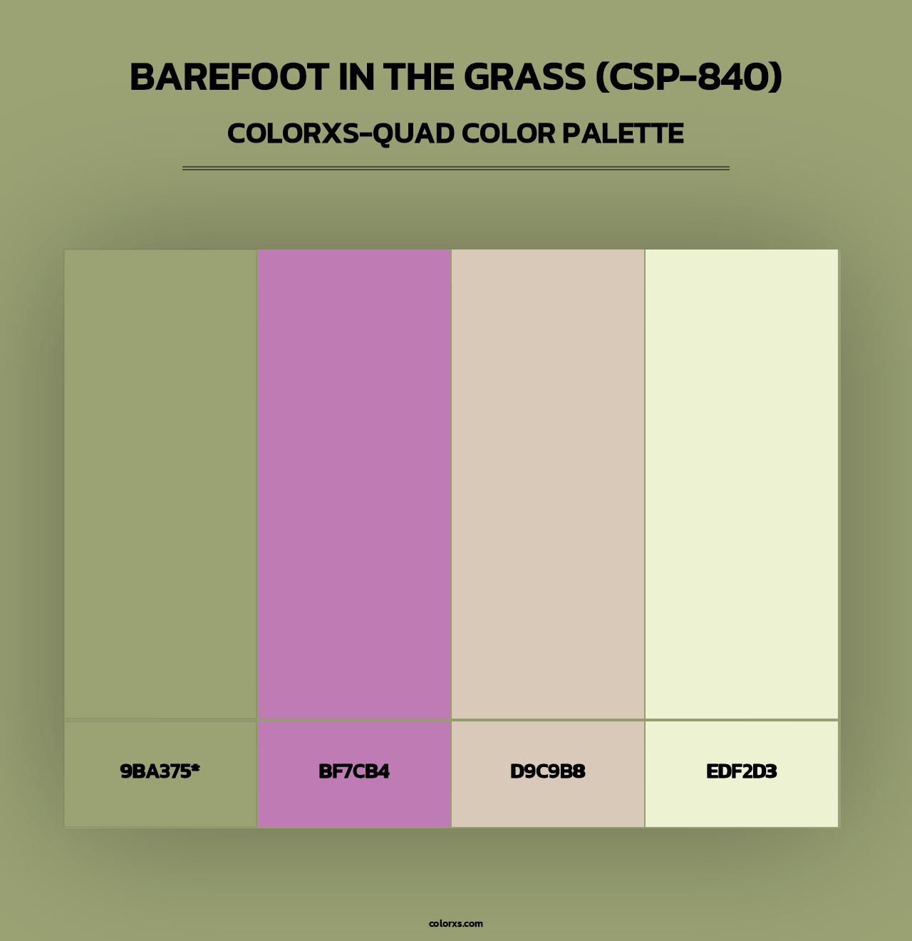 Barefoot in the Grass (CSP-840) - Colorxs Quad Palette
