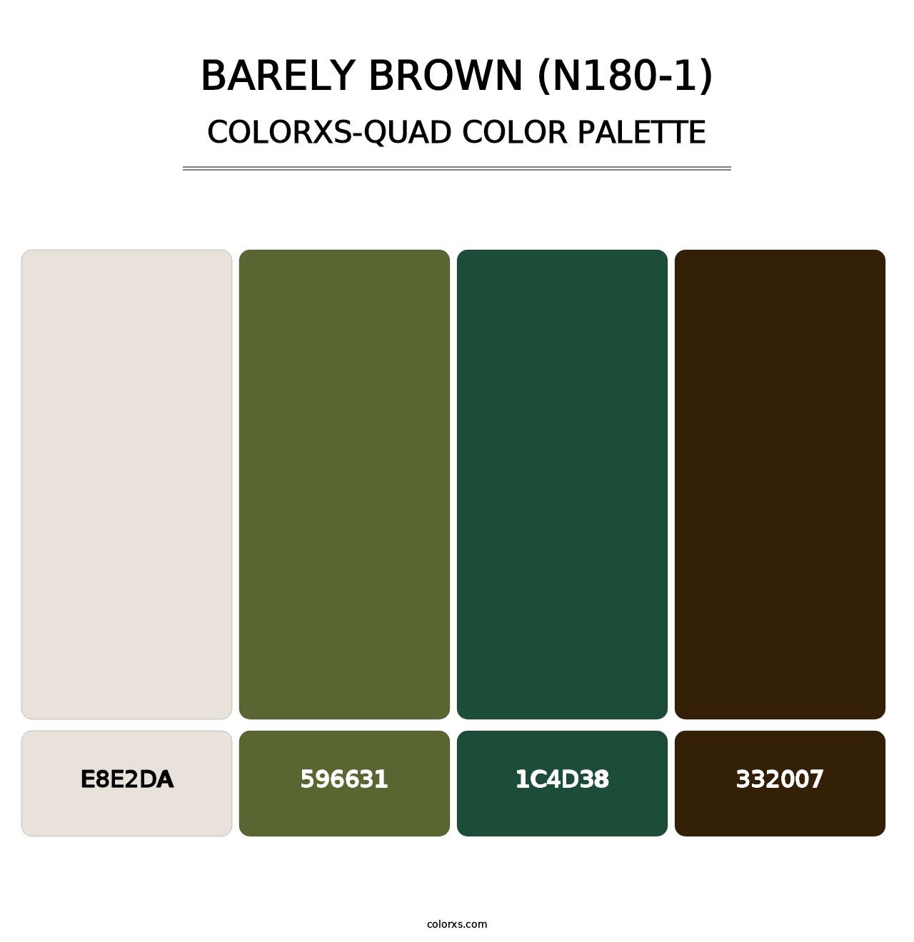 Barely Brown (N180-1) - Colorxs Quad Palette