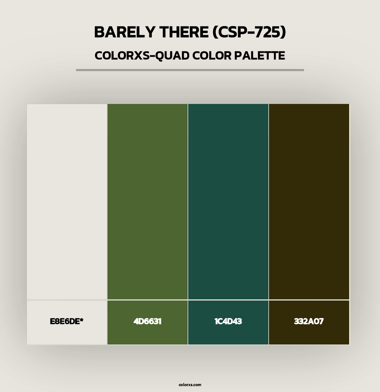 Barely There (CSP-725) - Colorxs Quad Palette