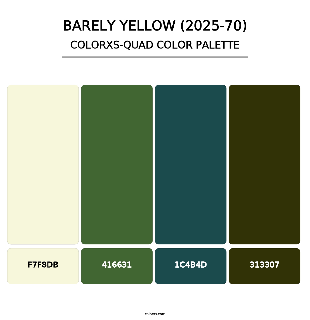 Barely Yellow (2025-70) - Colorxs Quad Palette