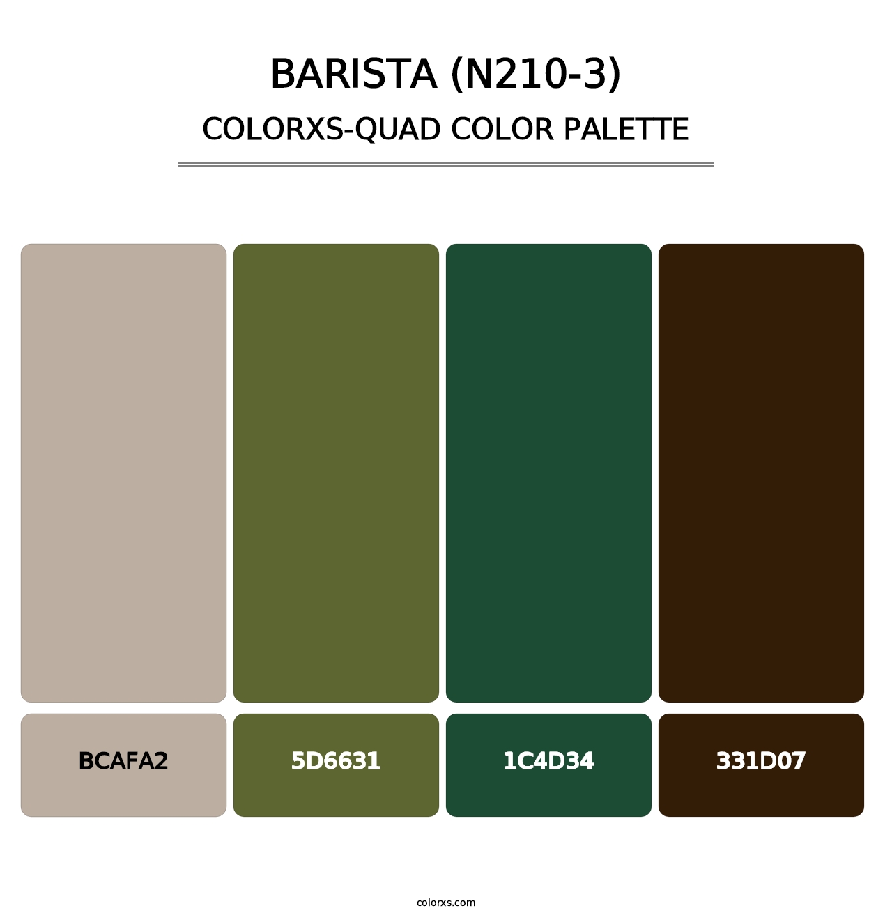 Barista (N210-3) - Colorxs Quad Palette